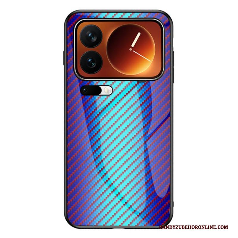 Hülle Xiaomi 17 Pro Max Handyhülle Gehärtetes Glas Mit Carbonfaser-optik