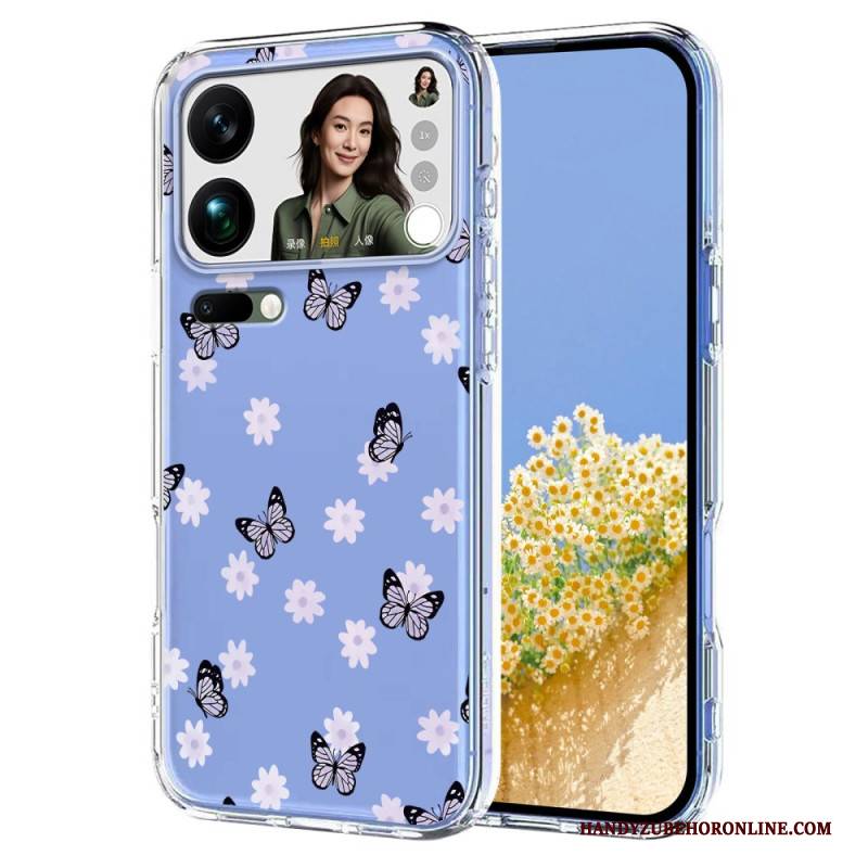 Hülle Xiaomi 17 Pro Max Handyhülle Schmetterlinge Und Blumen