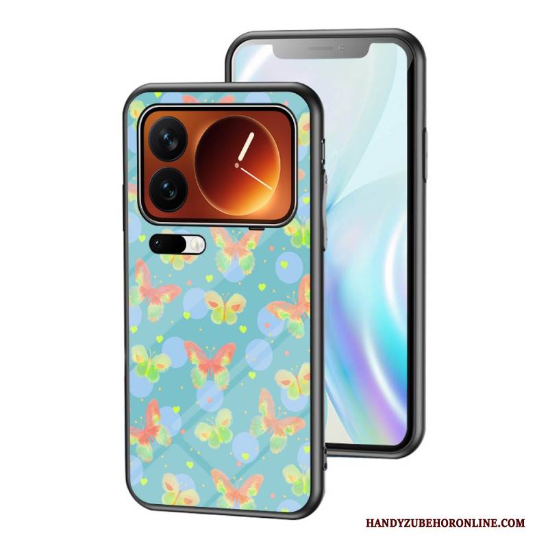 Hülle Xiaomi 17 Pro Schmetterling Aus Gehärtetem Glas