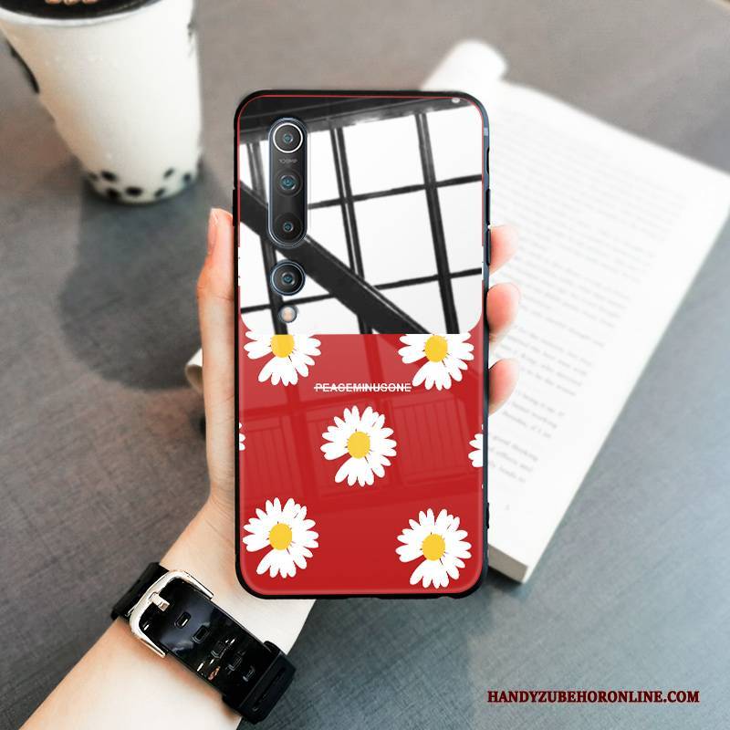 Hülle Xiaomi Mi 10 Silikon Handyhüllen Rot, Case Xiaomi Mi 10 Taschen Netto Rot Kosmetik