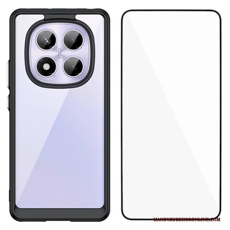 Hülle Xiaomi Redmi Note 14 Pro 4g Hybrid Mit Displayschutz Aus Gehärtetem Glas