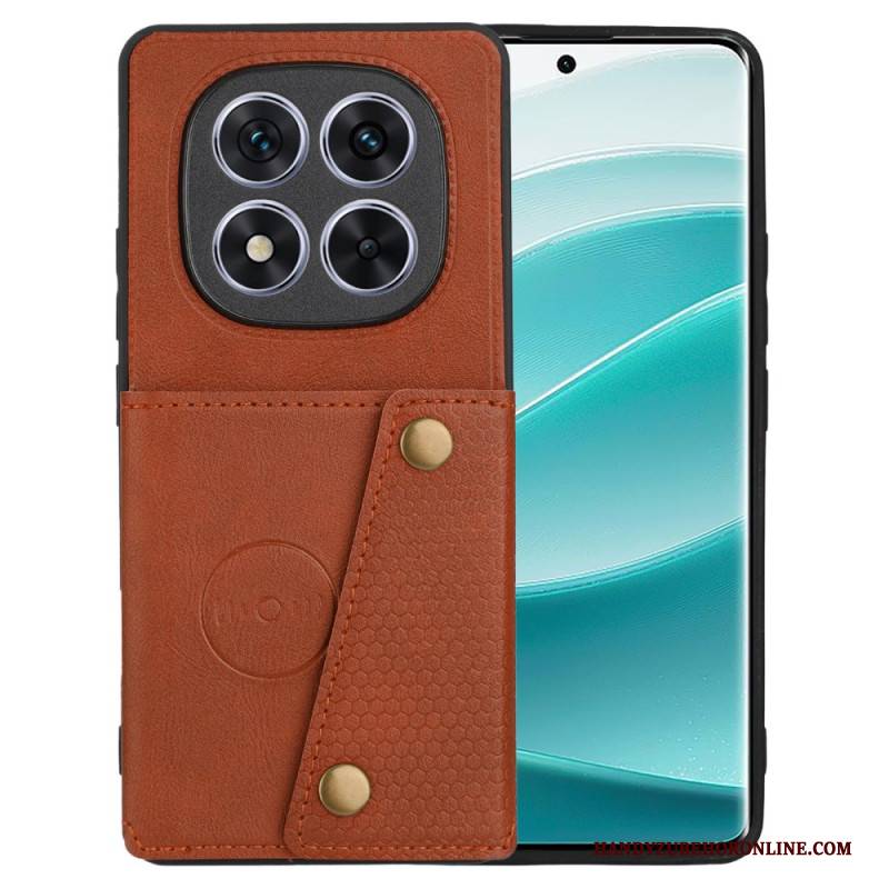 Hülle Xiaomi Redmi Note 14 Pro Plus 5g Kartenhalter Und Ständer In Lederoptik