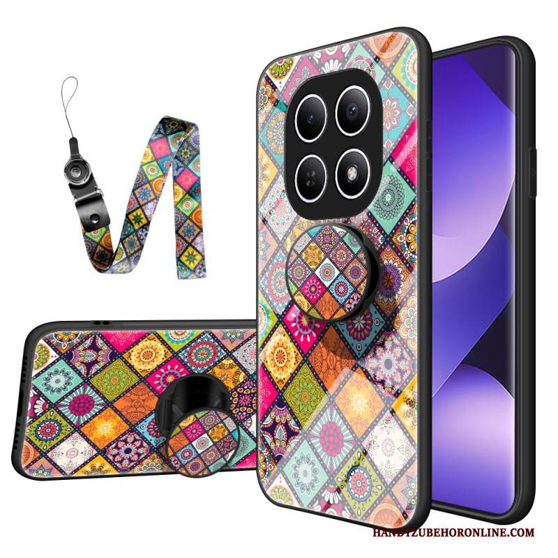 Hülle Xiaomi Redmi Note 15 5g Handyhülle Patchwork-ständer Und -tragegurt