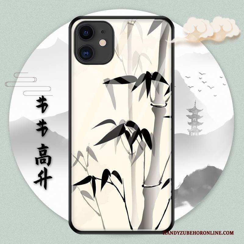 Hülle iPhone 11 Pro Retro Schwer Tinte, Case iPhone 11 Pro Schutz Chinesische Art Grün