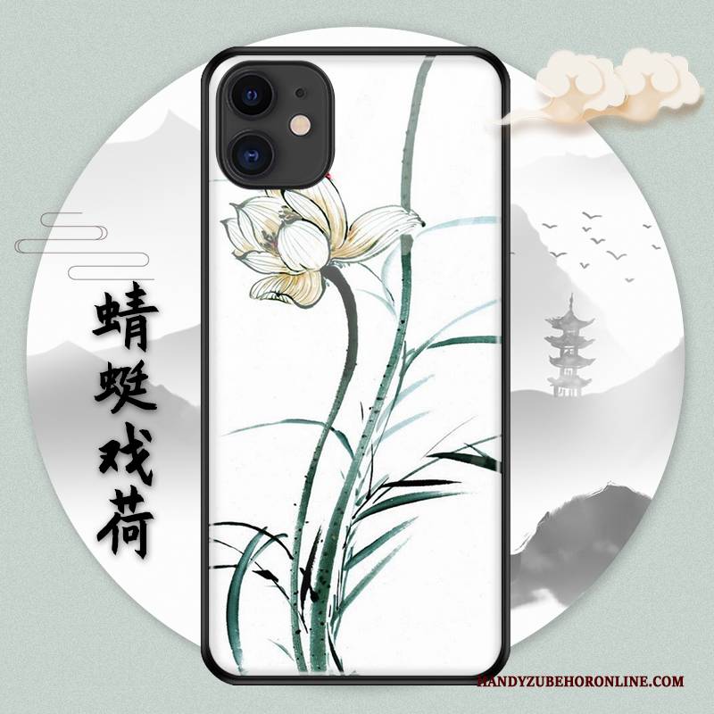Hülle iPhone 11 Pro Retro Schwer Tinte, Case iPhone 11 Pro Schutz Chinesische Art Grün