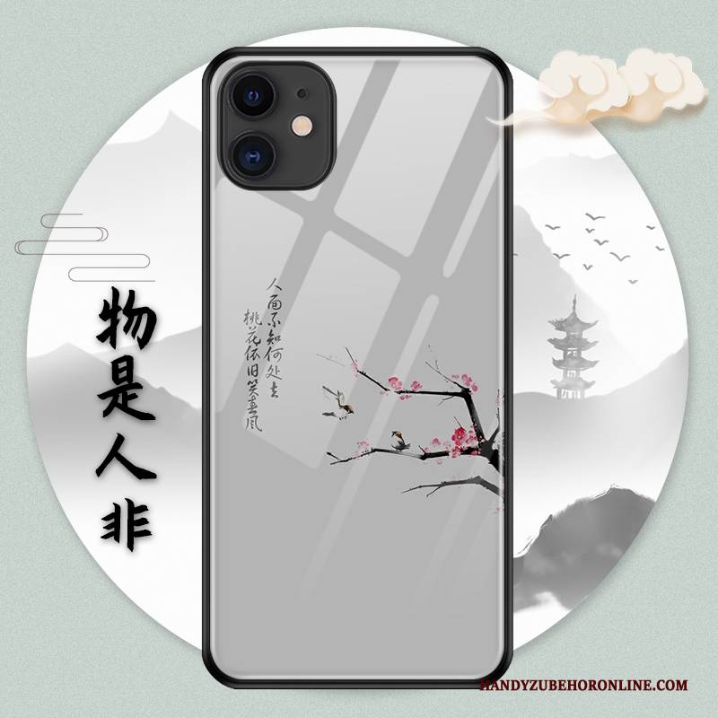 Hülle iPhone 11 Pro Retro Schwer Tinte, Case iPhone 11 Pro Schutz Chinesische Art Grün