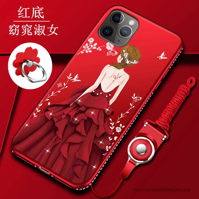 Hülle iPhone 11 Pro Schutz Rot Handyhüllen, Case iPhone 11 Pro Taschen Anti-sturz