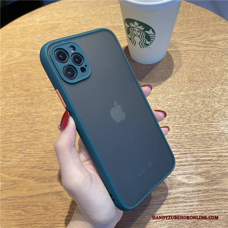 Hülle iPhone 12 Pro Taschen Einfach Blau, Case iPhone 12 Pro Silikon Nubuck High-end
