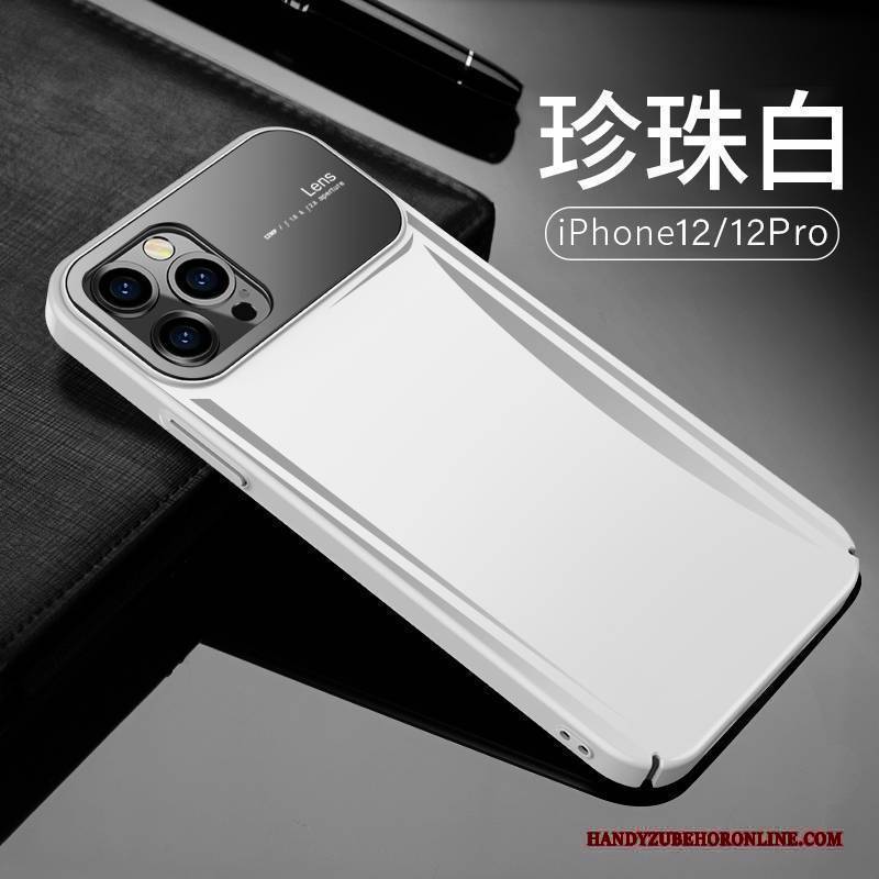 Hülle iPhone 12 Pro Taschen Liebhaber Weiß, Case iPhone 12 Pro Trendmarke Glas