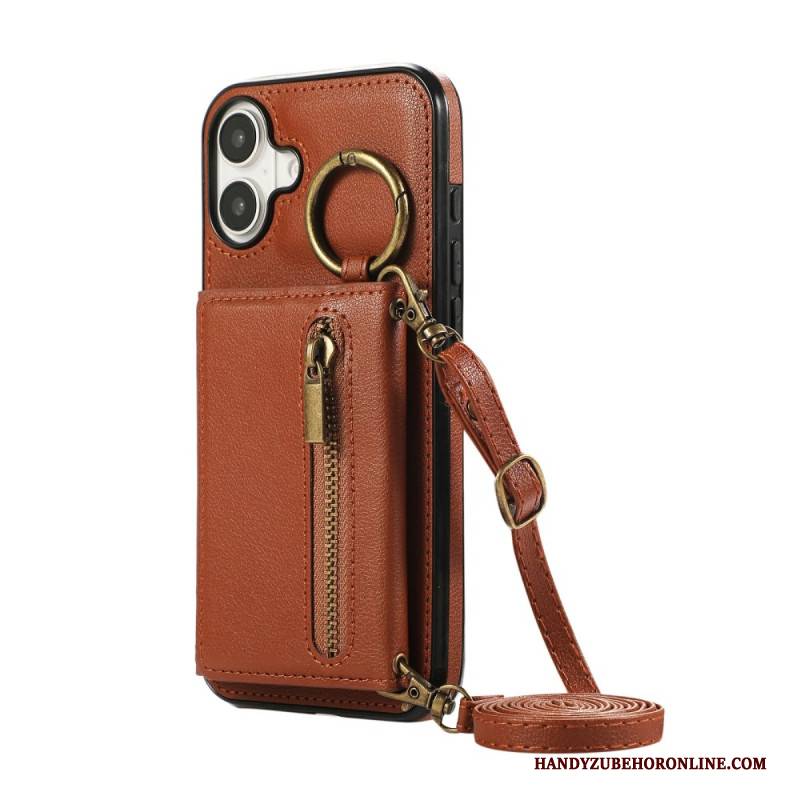 Hülle iPhone 17 Brieftasche Mit Reißverschluss