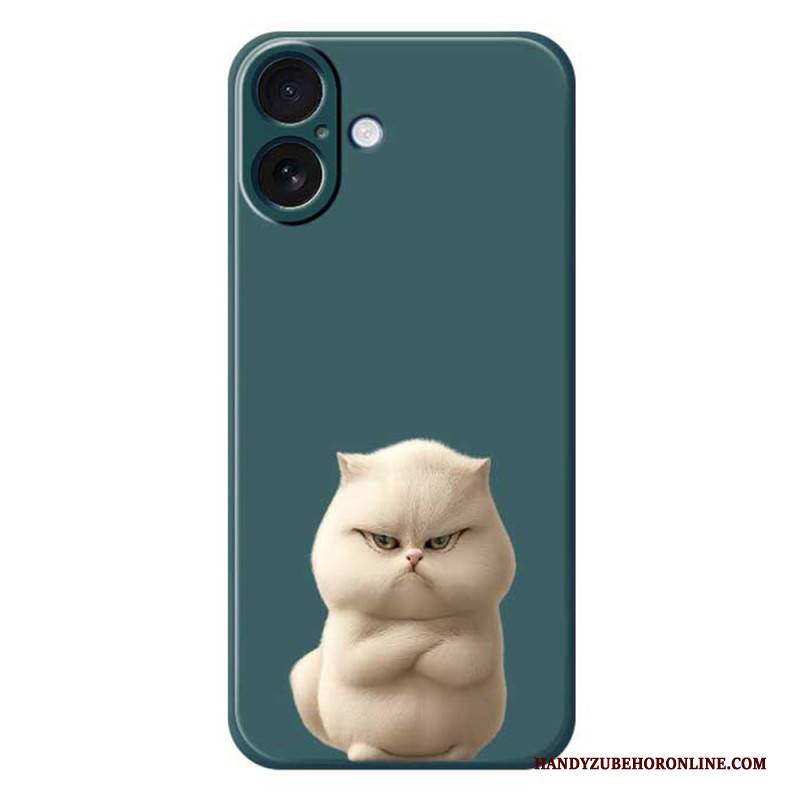 Hülle iPhone 17 Handyhülle Flüssigsilikon Wütende Katze