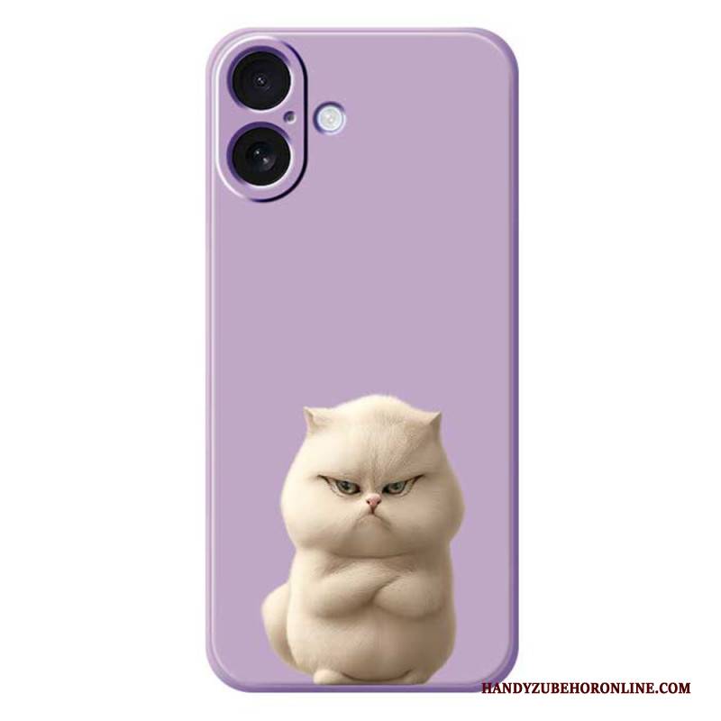 Hülle iPhone 17 Handyhülle Flüssigsilikon Wütende Katze