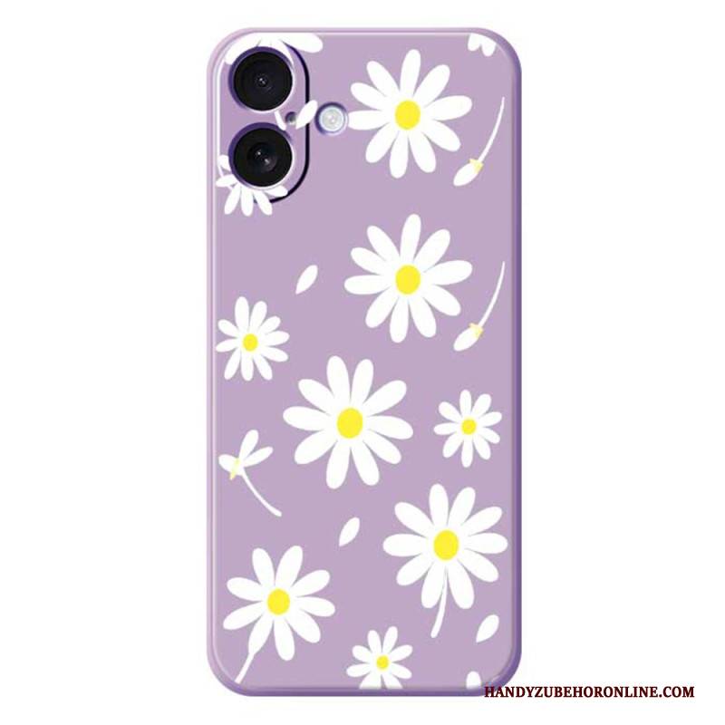 Hülle iPhone 17 Handyhülle Gänseblümchen Aus Flüssigsilikon