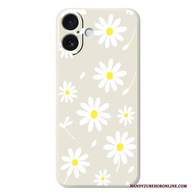 Hülle iPhone 17 Handyhülle Gänseblümchen Aus Flüssigsilikon