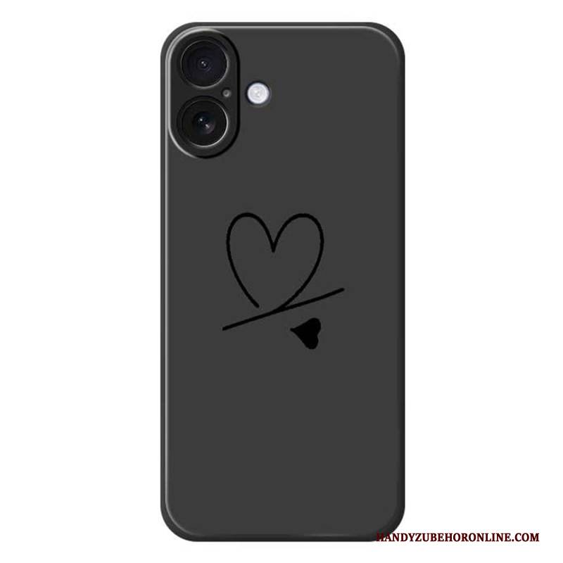 Hülle iPhone 17 Handyhülle Herz Aus Flüssigsilikon