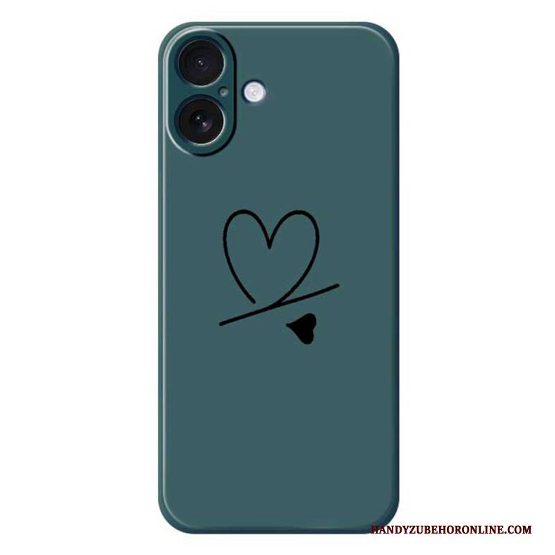 Hülle iPhone 17 Handyhülle Herz Aus Flüssigsilikon