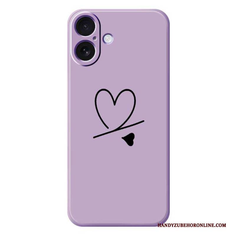 Hülle iPhone 17 Handyhülle Herz Aus Flüssigsilikon