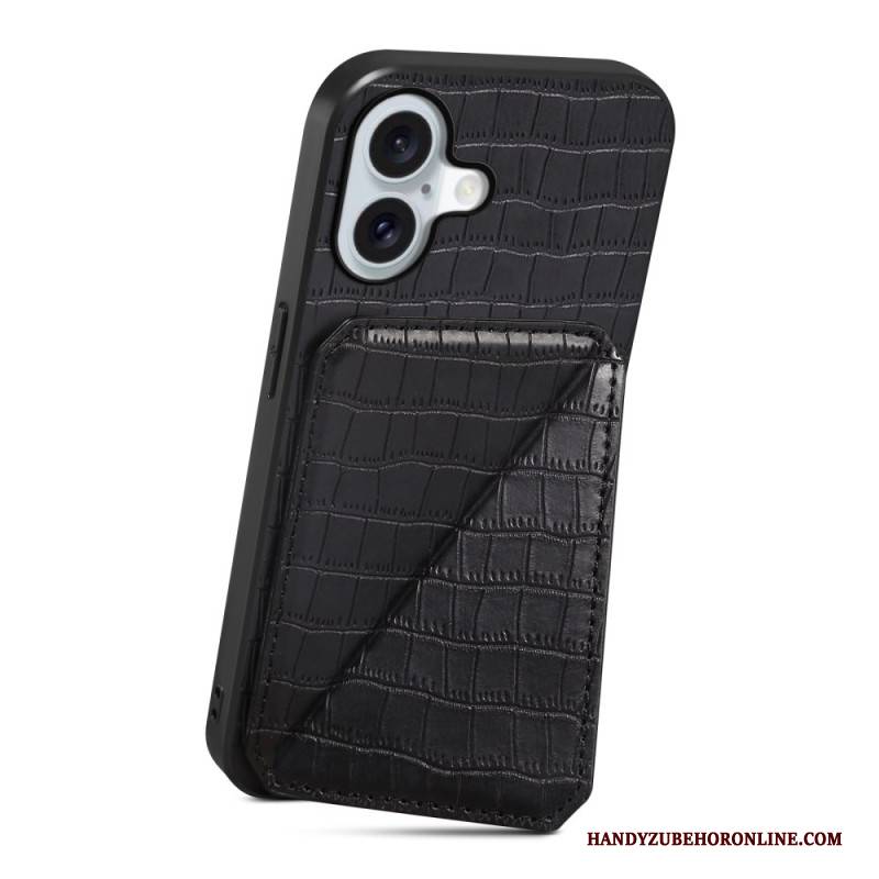 Hülle iPhone 17 Kartenetui In Krokodiloptik
