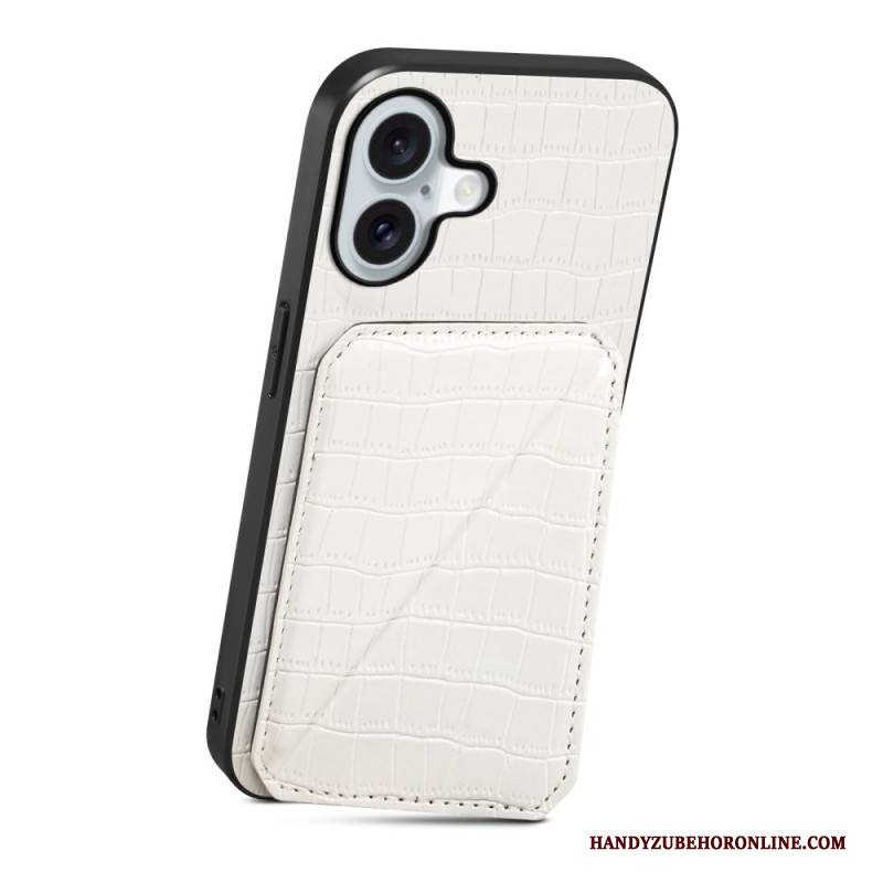 Hülle iPhone 17 Kartenetui In Krokodiloptik