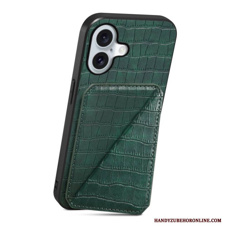 Hülle iPhone 17 Kartenetui In Krokodiloptik