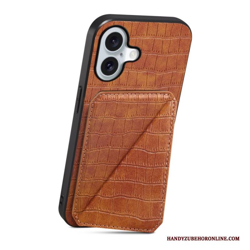 Hülle iPhone 17 Kartenetui In Krokodiloptik