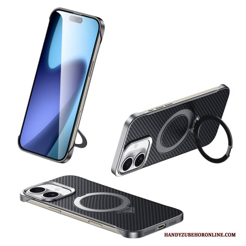 Hülle iPhone 17 Kompatibel Mit Magsafe Lederoptik Mit Ständer