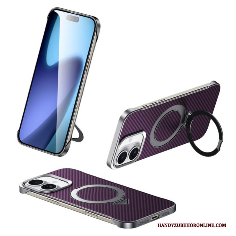 Hülle iPhone 17 Kompatibel Mit Magsafe Lederoptik Mit Ständer