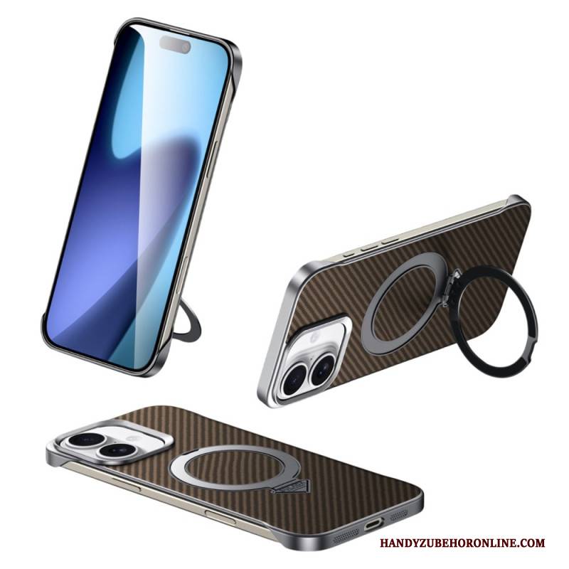 Hülle iPhone 17 Kompatibel Mit Magsafe Lederoptik Mit Ständer
