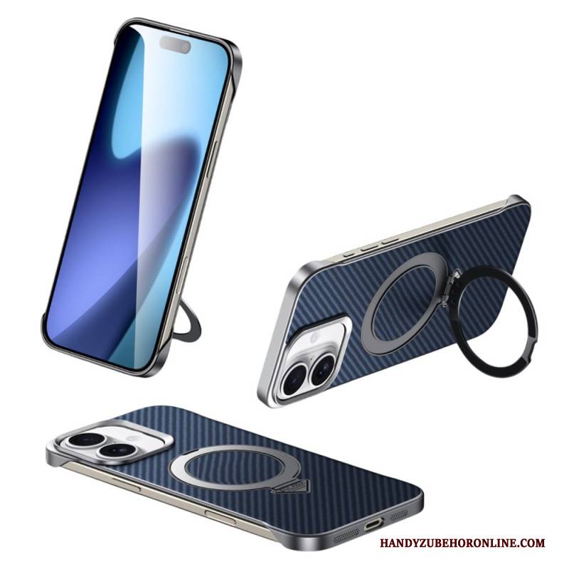 Hülle iPhone 17 Kompatibel Mit Magsafe Lederoptik Mit Ständer