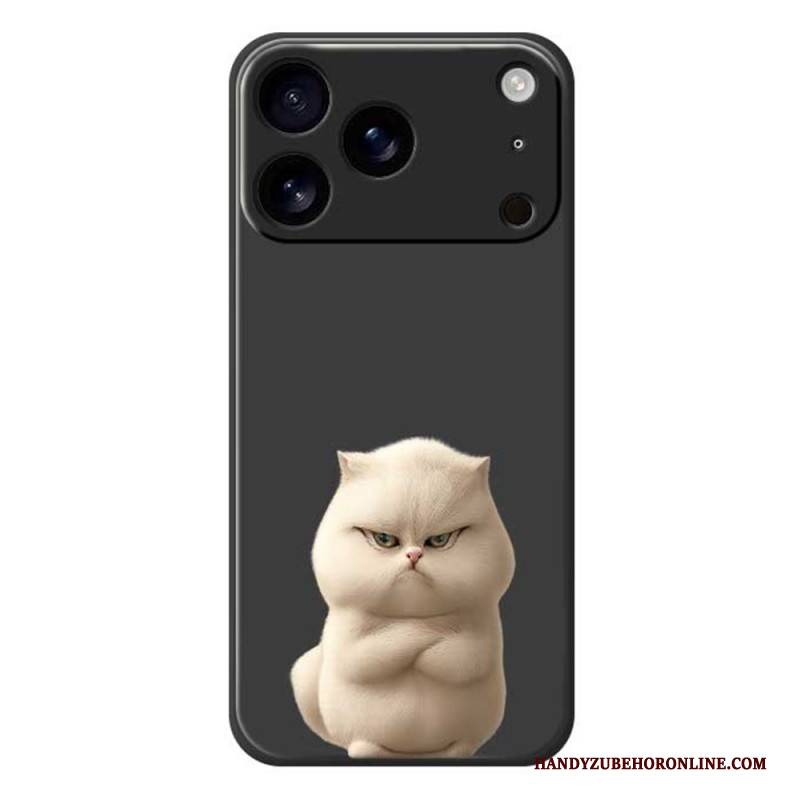 Hülle iPhone 17 Pro Flüssigsilikon-wütende Katze