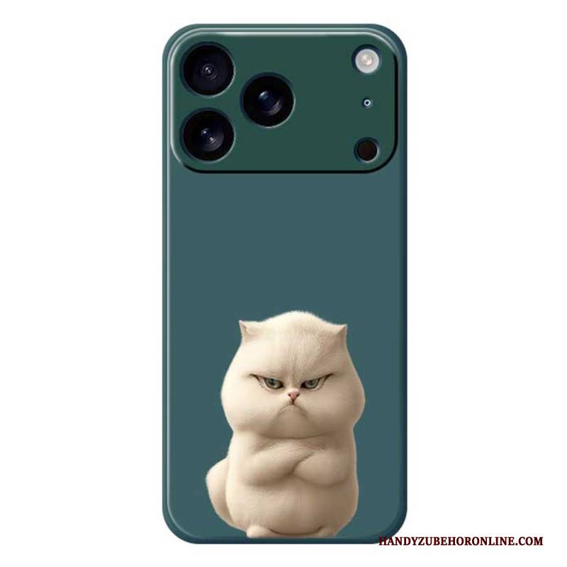 Hülle iPhone 17 Pro Flüssigsilikon-wütende Katze