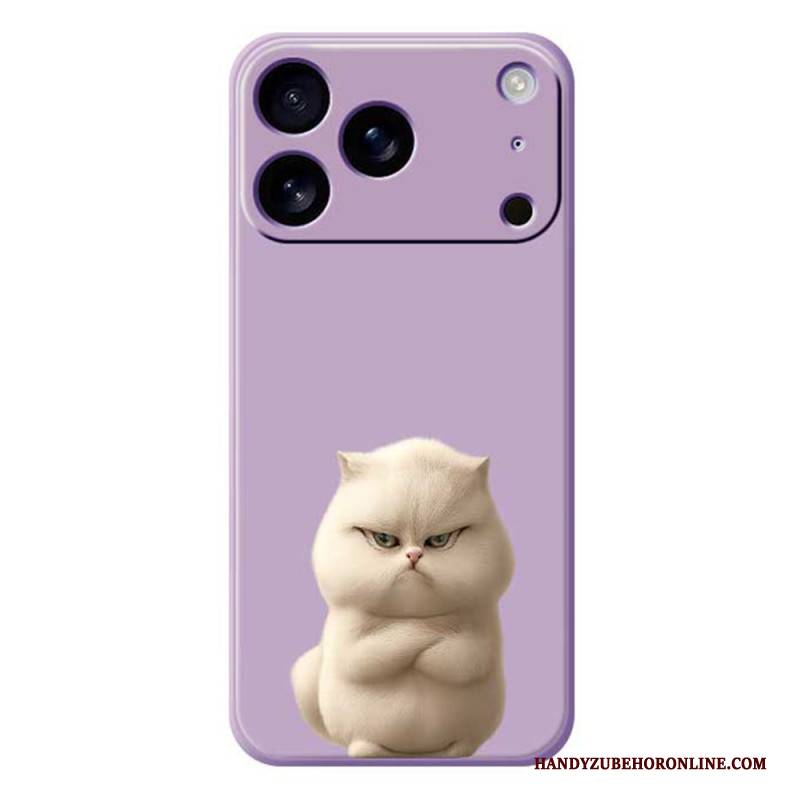 Hülle iPhone 17 Pro Flüssigsilikon-wütende Katze