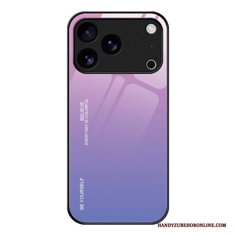 Hülle iPhone 17 Pro Handyhülle Be Yourself – Gehärtetes Glas