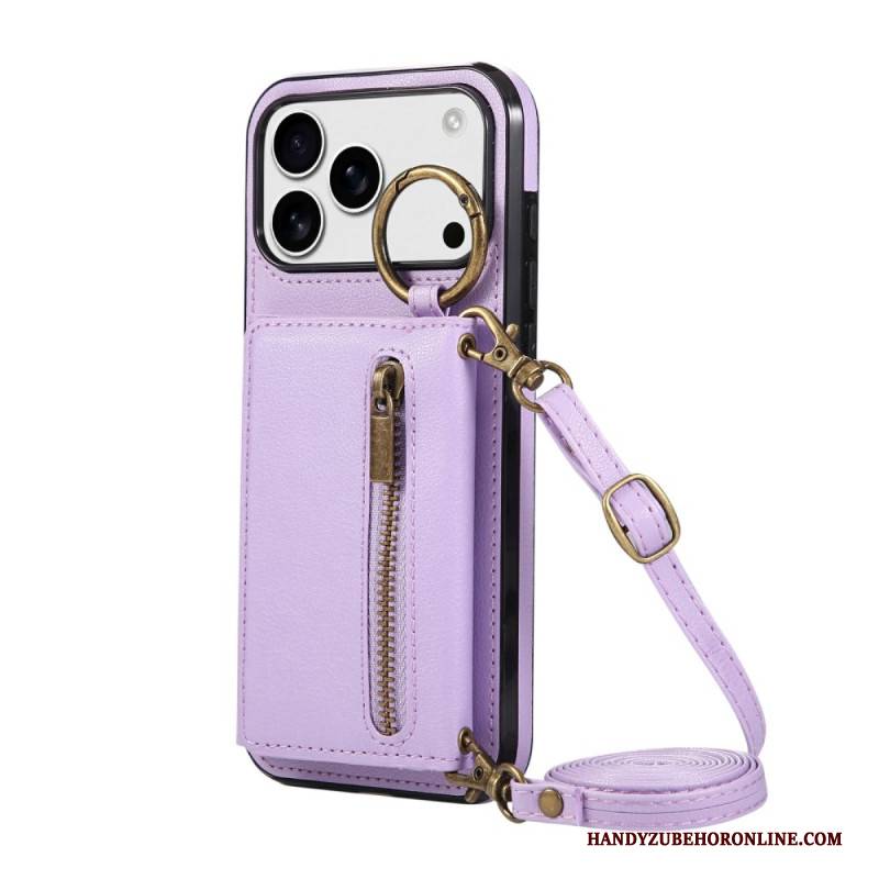 Hülle iPhone 17 Pro Handyhülle Brieftasche Mit Schultergurt