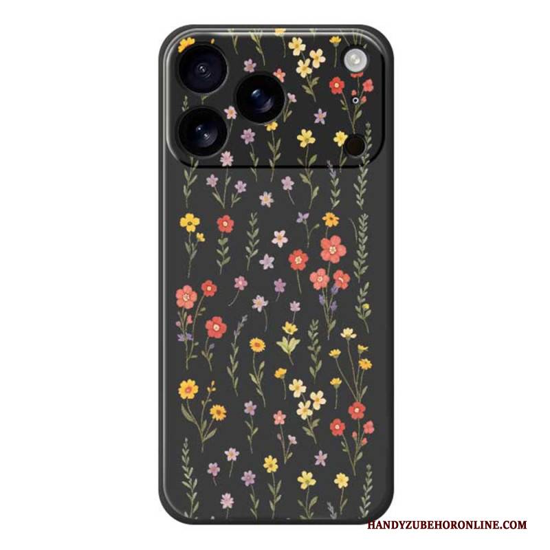 Hülle iPhone 17 Pro Handyhülle Flüssigsilikon-blumen