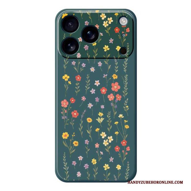 Hülle iPhone 17 Pro Handyhülle Flüssigsilikon-blumen