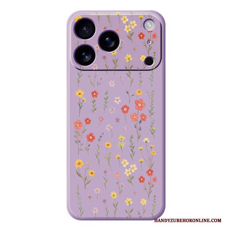 Hülle iPhone 17 Pro Handyhülle Flüssigsilikon-blumen