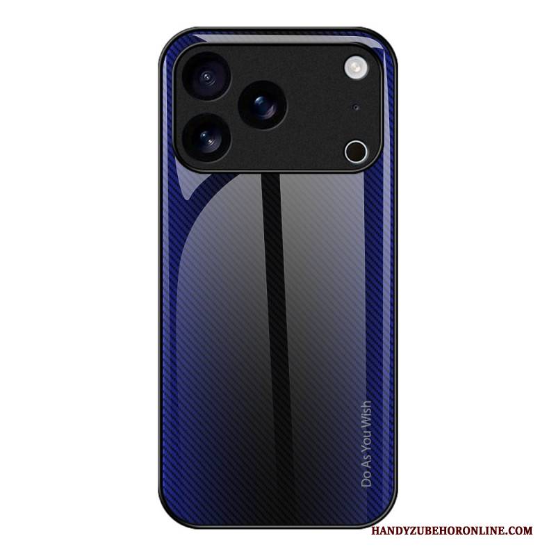 Hülle iPhone 17 Pro Handyhülle Gehärtetes Glas Mit Carbonfaser-optik