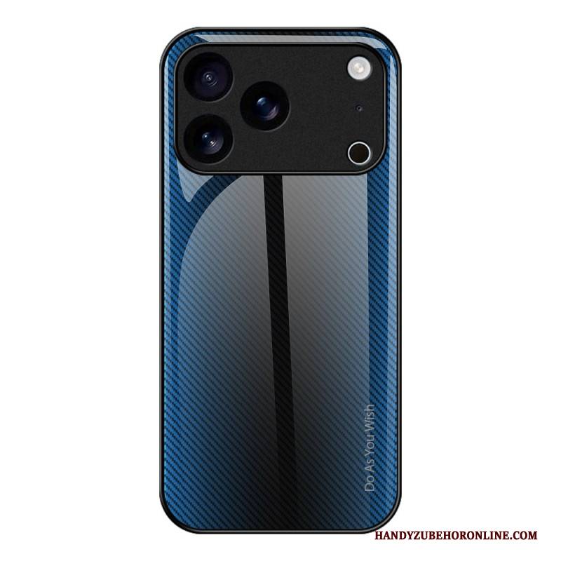 Hülle iPhone 17 Pro Handyhülle Gehärtetes Glas Mit Carbonfaser-optik