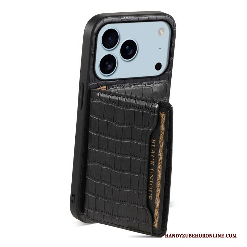 Hülle iPhone 17 Pro Handyhülle Kartenetui In Krokodiloptik