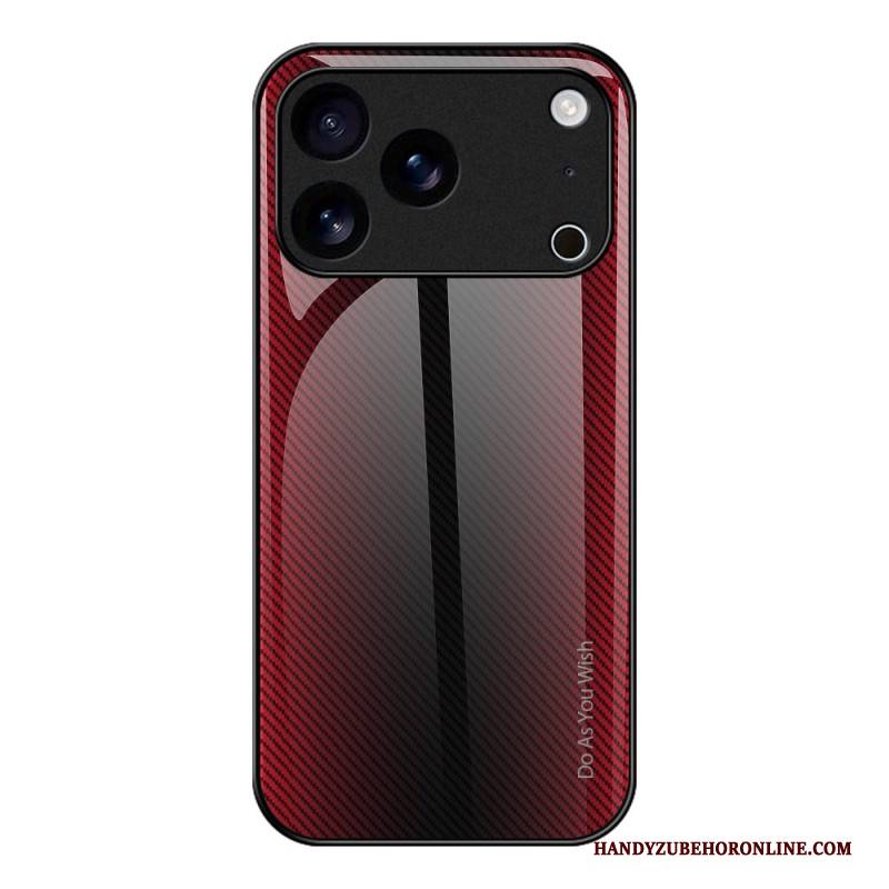 Hülle iPhone 17 Pro Max Gehärtetes Glas Mit Carbonfaser-optik