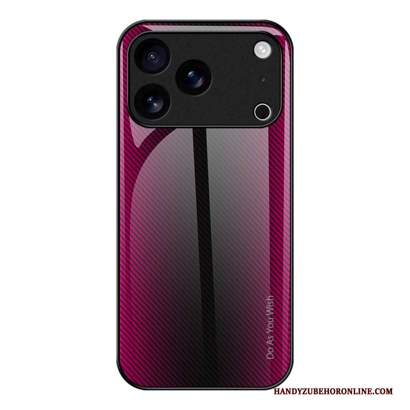 Hülle iPhone 17 Pro Max Gehärtetes Glas Mit Carbonfaser-optik