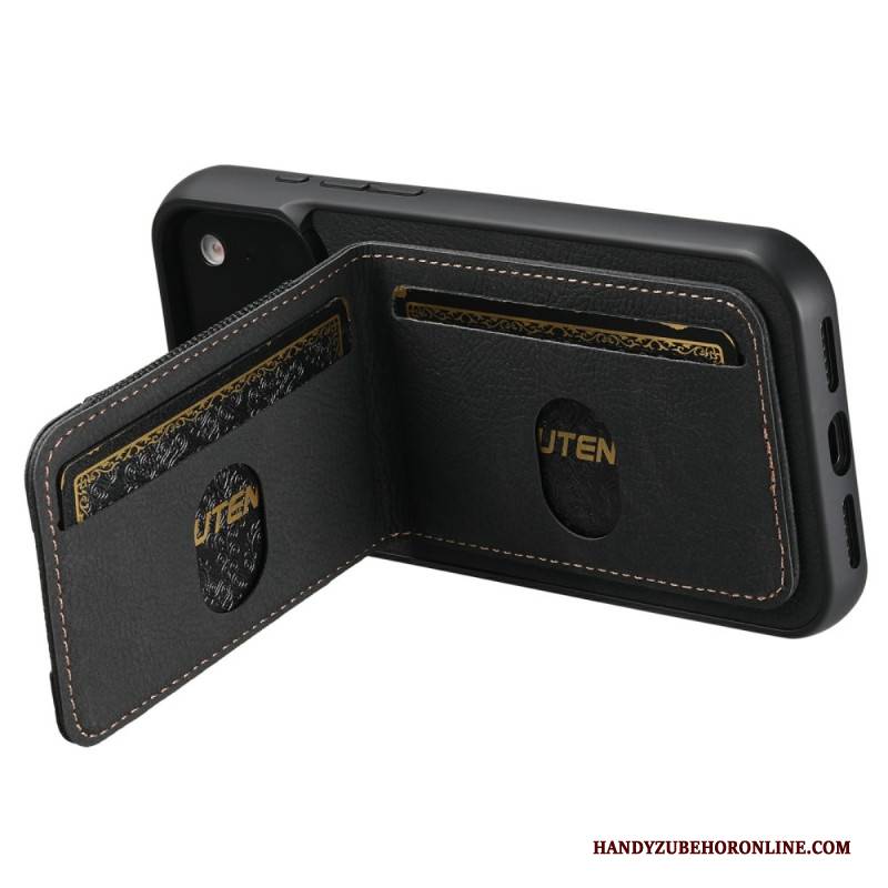 Hülle iPhone 17 Pro Max Handyhülle Kartenhalter Und Ständer Im Retro-look