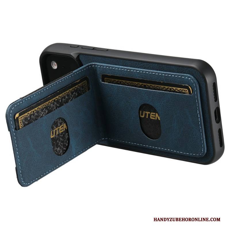 Hülle iPhone 17 Pro Max Handyhülle Kartenhalter Und Ständer Im Retro-look