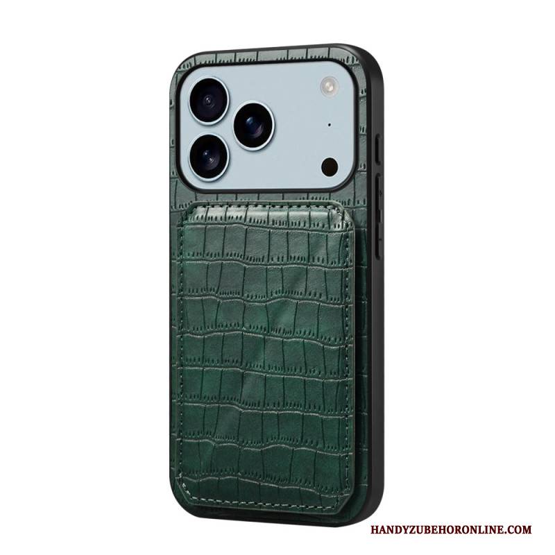 Hülle iPhone 17 Pro Max Kartenhalter In Krokodiloptik