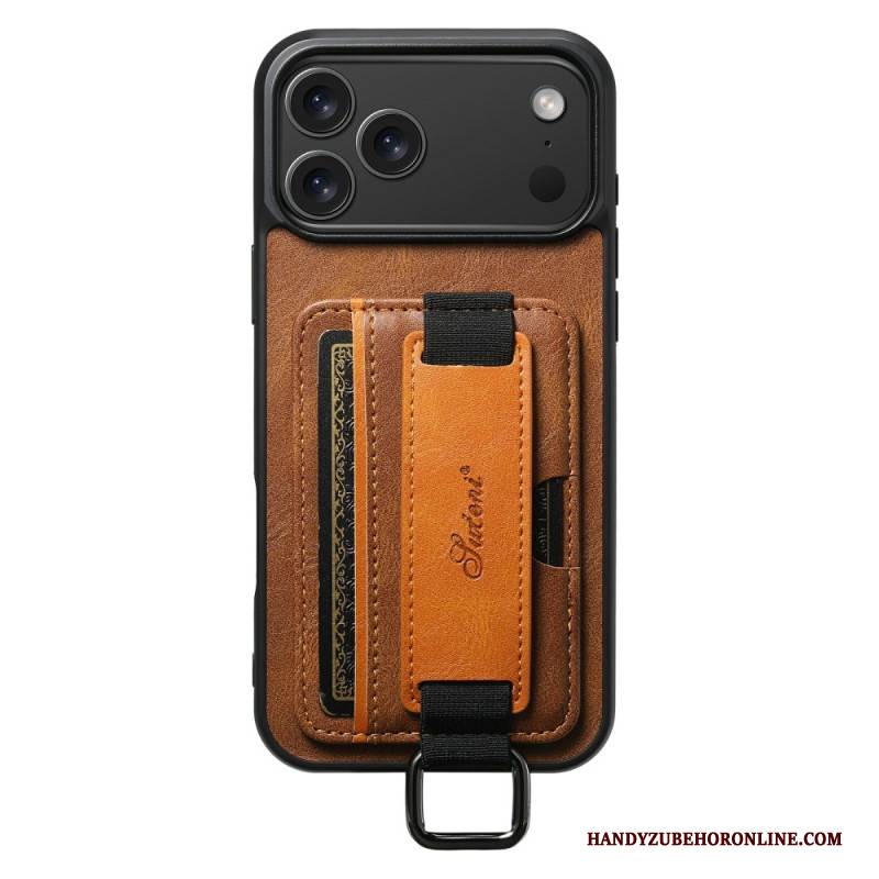 Hülle iPhone 17 Pro Max Suteni Kartenhalter Und Gurt