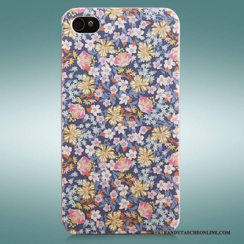 Hülle iPhone 4/4s Gemalt Schwer Nubuck, Case iPhone 4/4s Schutz Lila Handyhüllen