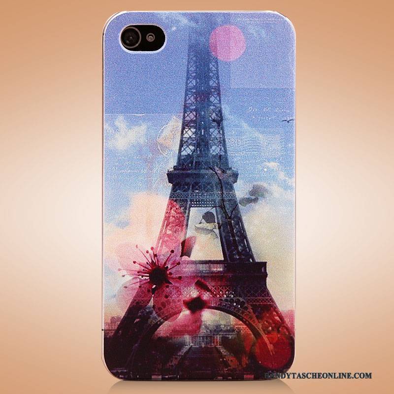 Hülle iPhone 4/4s Schutz Dünne Weinrot, Case iPhone 4/4s Karikatur Nette Weiß