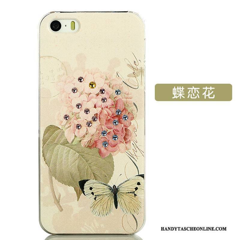 Hülle iPhone 5/5s Karikatur Schwer Nette, Case iPhone 5/5s Strass Licht Handyhüllen