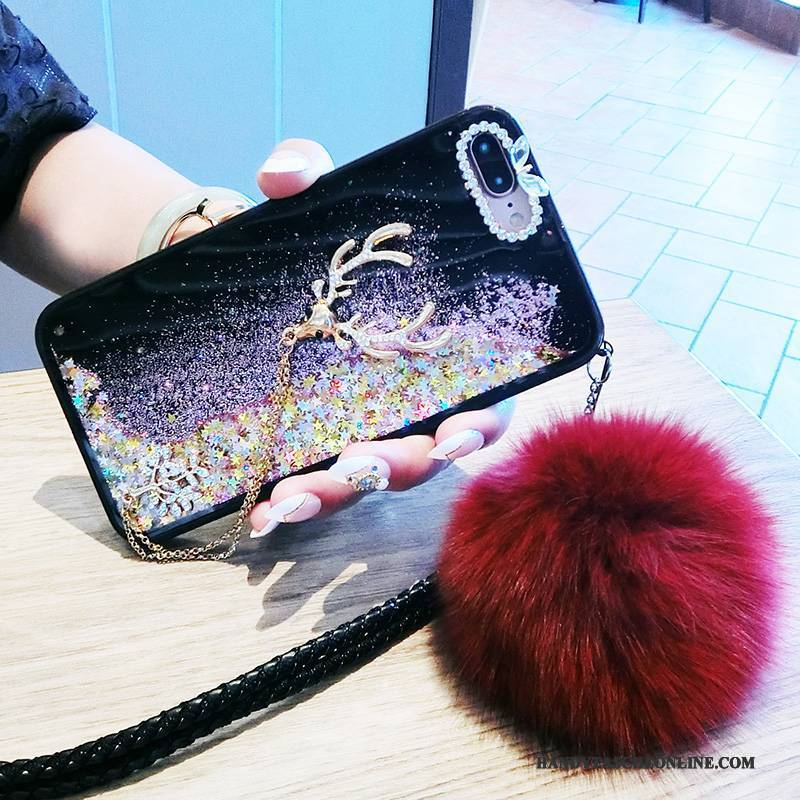 Hülle iPhone 5/5s Kreativ Elch Treibsand, Case iPhone 5/5s Trend Lila